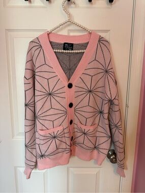 Demon Slayer Nezuko Print Cardigan